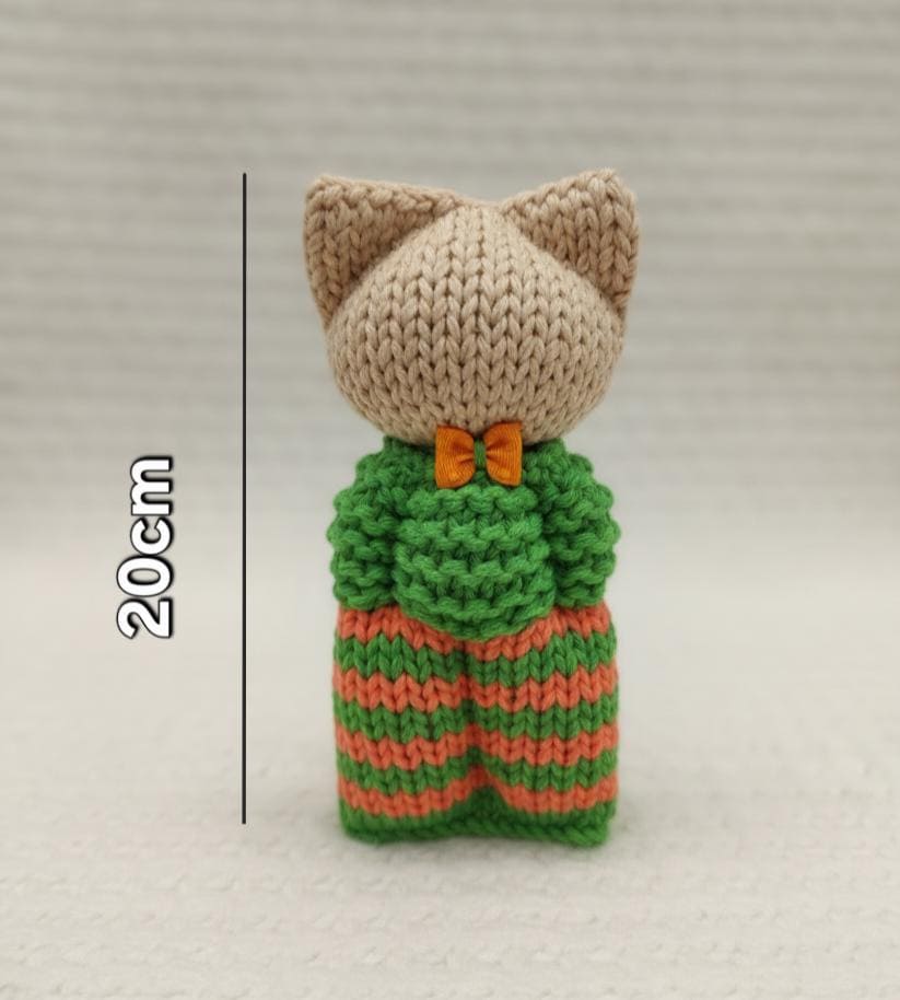 Chat Doudou au Tricot Handmade