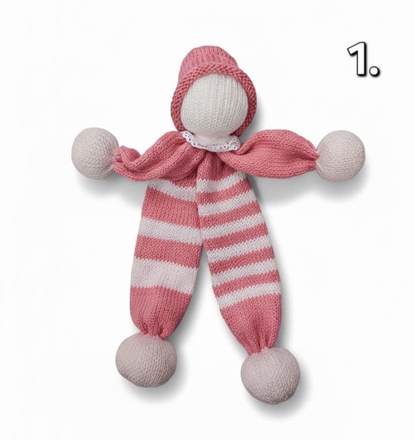 Le doudou pantin tout mou tout doux tricoté main