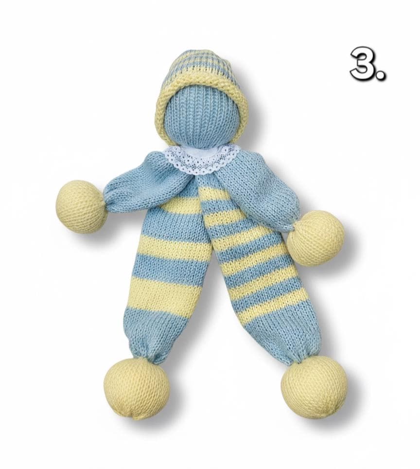 Le doudou pantin tout mou tout doux tricoté main